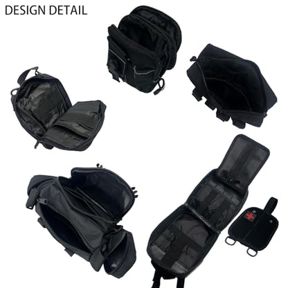 7 PACK Tactical Car Seat Back Organizer With 5 Detachable Pouches Upgrade Tactical Molle Vehicle Panel Organizer Universal fits for Most of Car Truck Ford Jeep Vehicle