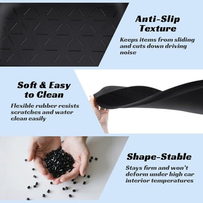 CARFIB Driver Storage Box Organizer Mat Fit for Toyota RAV4 2025-2019 Passenger Side Mats Glove Box Organizer Tray Interior Insert Accessories - style: Driver + Passenger