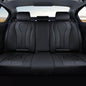 Coverado Back Seat Covers, Waterproof Car Protectors, Black Leather Seat Covers, 3-Piece Automotive Seat Covers for Back Seats Universal Fit for SUVs & Cars, All-Weather Protection - color: 01-Black