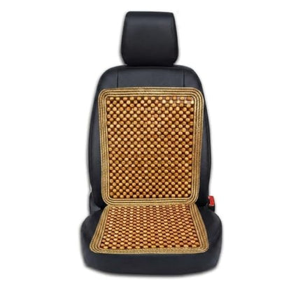 Wooden Beaded Car Seat Cover, Cooling Car Seat Cover Natural Double Strung, Massage Cushion Comfortable Beaded Seat Covers for Cars, Home and Office Car Seat Beads for Driving - size: 1-Pack