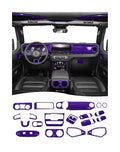 Hoolcar 21Pcs Full Set Interior Decoration Trim Kit for Jeep Wrangler JL JLU Gladiator JT 2024+ Central Control Panel Reading Light Air Conditioning Vent Cover Trim, Purple