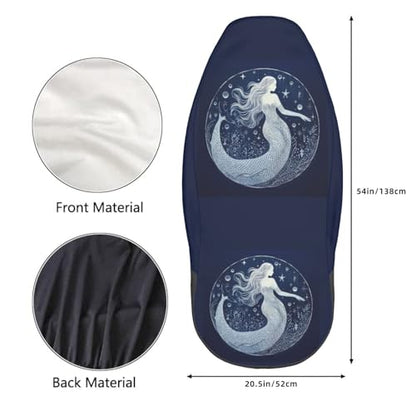 Dujiea Beautiful Mermaid with Moon Car Front Seat Covers 2 Pcs Universal Auto Seat Covers Front Seats Only, Vehicle Bucket Seat Protectors Fit for Most Car SUV Sedan and Truck - color: Beautiful Mermaid With Moon