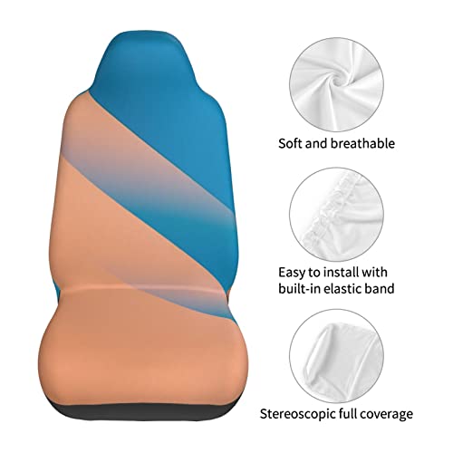 Custom Car Seat Covers for Front Seats Add Your Image Text Logo Personalized Seat Protector Case Customize Elastic Universal Auto Interior Cover Fit Most Car (2 Car Seat Cover) - style: 2 Car Seat Cover