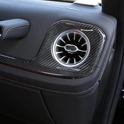 Real Carbon Fiber Interior Center Console Side Outlet Trend Decorative Strip for Mercedes-Benz G-Class W464 2019 to 2025 G350 G400 G500 (Black)