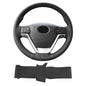 Hand-Stitch Steering Wheel Cover on Wrap with Microfiber Leather Fit for Toyota Aurion 2012/Avalon 2013 2016/Venza 2013/Camry 2015/Highlander 2014 2017/Avensis 2016/Sienna 2018