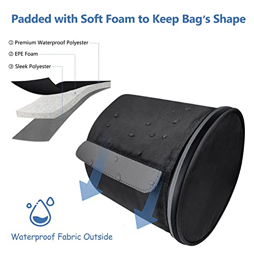 Hanging Toilet Paper Holder Waterproof Tissue Holder Cat Proof Roll Paper Case Cover Portable and Foldable Roll Storage Bag with Adjustable Strap for Wall Car Camping Tent Home Office Black - color: Black