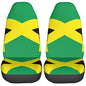 Dujiea Jamaica Flag Car Front Seat Covers 2 Pcs Universal Auto Seat Covers Front Seats Only, Vehicle Bucket Seat Protectors Fit for Most Car SUV Sedan and Truck - color: Jamaica Flag