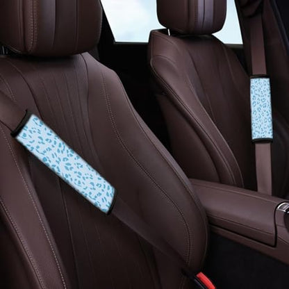 Dreaweet Blue Cheetah Print Seat Belt Covers for Adults Leopard Print Car Accessories 2 Pack Soft Comfortable Seatbelt Covers Universal Car Seat Belt Cushion Shoulder Strap Pads - color: Blue Cheetah Print