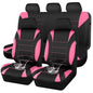 CAR PASS Waterproof Car Seat Covers Full Sets, Universal Fit Seat Covers for Cars, EVA Neoprene Seat Cover Set Full Sets, Interior Covers for Auto SUV,Vans,sedans, Trucks,(Black Pink) - color: Pink Full Sets