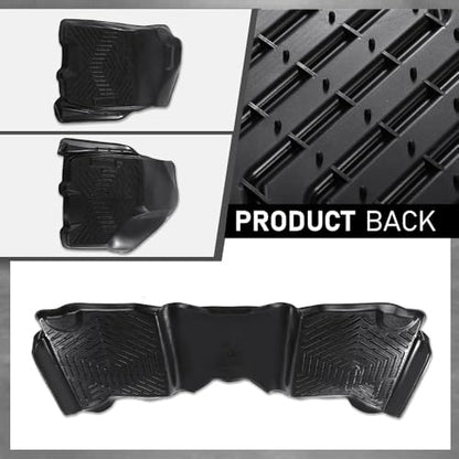 G-PLUS Cargo Liners Compatible with 2009-2018 Dodge Ram Crew Cab(Not Fit Quad Cab & Tradesman) All Weather Full Cover Protection 1st & 2nd Row 3PCS TPE Car Floor Liners Accessories - size: Fit Dodge Ram 09-18 | Crew Cab | 3PCS