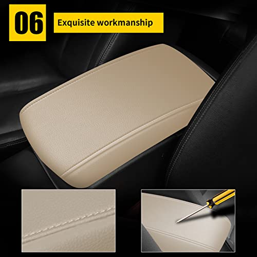 AOMSAZTO Console Covers for 2012-2015 Civic Honda Beige Armrest Cushion for Civic - color: beige