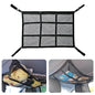 Car Ceiling Cargo Net Pocket, 31"x21" Nine Grid Mesh Nine SUV Roof Organizer Long Trip Storage Bag,Tent Putting Quilt Children's Toy Towel Sundries Interior Accessories