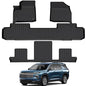 All Weather Rubber Car Floor Mats Compatible with 2018-2024 Chevrolet Traverse(7 Seat), Fit for Chevy Traverse Floor Mat, Full Set Includes 1st and 2nd Rows Maximum Coverage, Laser Measured, Non Slip - color: 2018-2024 Traverse(7 Seat)