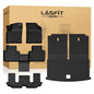 LASFIT Floor Mats for Volkswagen Atlas 2019-2026(Bucket Seat), All-Weather Protection TPE Car Mats 3 Rows Floor Liners & Trunk Mats & Seatback Mats Full Set for VW Atlas Accessories, Black - size: 2019-2026|For VW Atlas 6 Seats|Full Sets
