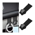 2PCS Car Co-Pilot Glovebox Hook, Multifunctional Flower Passenger Seat Hanger Organizer for Purse Handbag Umbrella, Auto Glove Box Hanging Storage Hook Holder, Universal Fit (Black) - color: Black