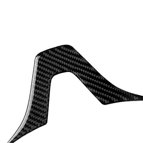 for Mercedes-Benz W204 W205 W211 W203 C E Class GLA GLC Real Soft Carbon Fiber Steering Accent Button Chin Dashboard Panel Frame Decal Cover U Shape Trim Sticker Car Interior Accessories (A) - color: Driver Side Dash A