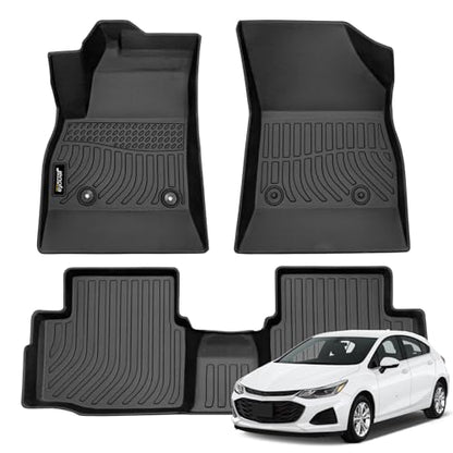 Jenofa-Floor Mats for Chevy Cruze 2016-2019 (Not for 2016 Cruze Limited) Car Mat for Chevrolet Cruze Waterproof All Weather Floor Mats Custom Fit Accessories Black - style: 45|For cruze|2016-2019|Mat