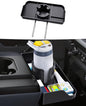 Front Center Seat Headrest Organizer Compatible with 2011-2025 2026 Ford F150 F250 F350 F450 F550 F650 Accessories, Compartment Tray Container Storage Box with Cup Holder(Jump Seat Only) - style: Organizer with Cup Holder
