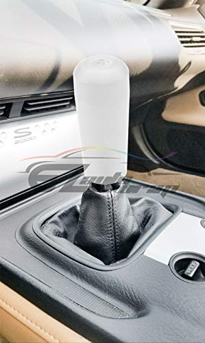 EZAUTO WRAP White Shift Knob Stick Frosted Matte Crystal Bubble Long Throw Gear Shifter 15cm