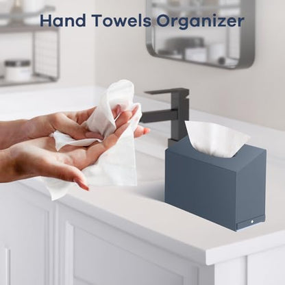 Acrylic Hand Towel Box Cover Compatible with Kleenex Disposable Hand Towels Wall-Mounted Paper Towel Dispenser Suitable for Tabletop, Bathroom, Car, and Office Use Valentine's Day Gifts (Grey) - color: Grey