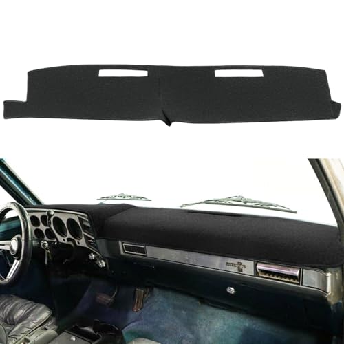 Dash Cover Dashboard Cover Mat Fit for 1981-1991 Chevrolet Chevy C/K/R/V Series Blazer,GMC C/K/R/V Series Jimmy (Black) - color: black