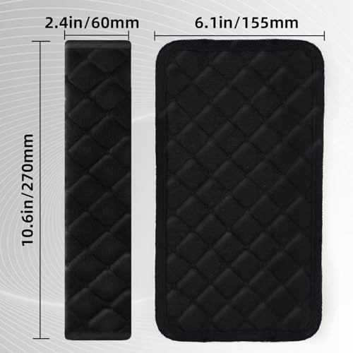 2Pcs Car Seat Belt Padding10.6In (27cm) Car Seat Belt Shoulder Strap Cover Car Accessories Interior,Soft Shoulder Strap Covers Seat Belt Protector Make Neck and Shoulders More Comfortable(Black)