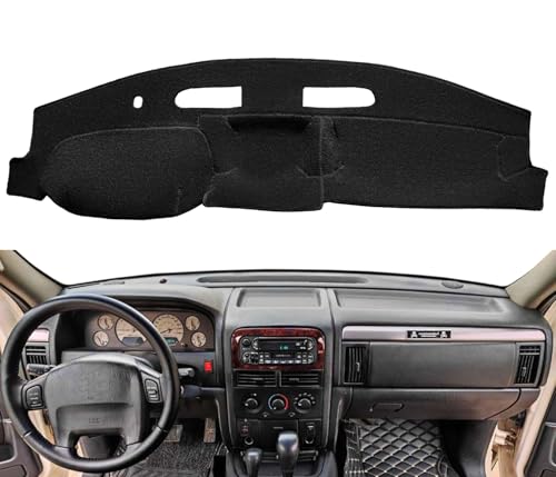 Dash Cover Mat Custom Fit for Jeep Grand Cherokee Dashboard Pad Cap Carpet Protector K196 (Black) - color: Black