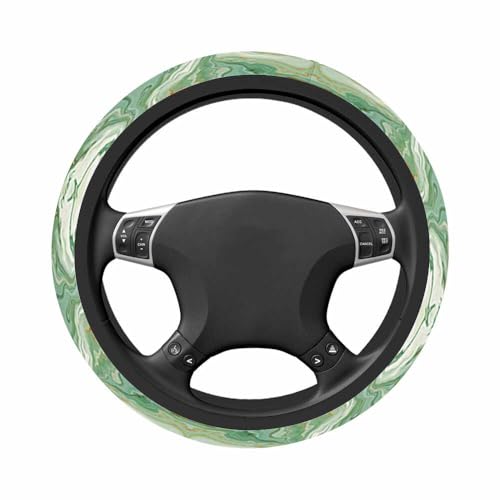 Marble Texture Elastic Steering Wheel Cover Abstract Background Golden Steering Wheel Cover Anti Slip Protective Case Universal Stretch Steering Protector - color: Multi1117