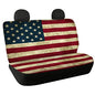 AFPANQZ Patriotic American Flag Car Rear Bench Protective Car Seat Cover Back Seat Only Car Truck Vans SUVs Polyester Fabric Car Backseat Cover Universal Fit Full Wrap Dust-Proof Stars and Stripe - color: 0-Stars and Stripes