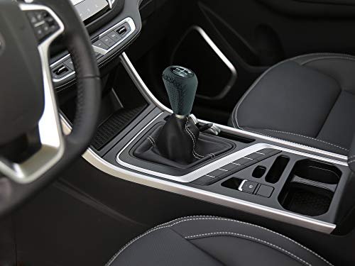 Shifter Knob 5 Speed Leather Car Gear Stick Shifting Knobs Shift Lever for Most Manual Transmission Vehicle Truck, Black