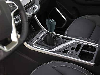 Shifter Knob 5 Speed Leather Car Gear Stick Shifting Knobs Shift Lever for Most Manual Transmission Vehicle Truck, Black