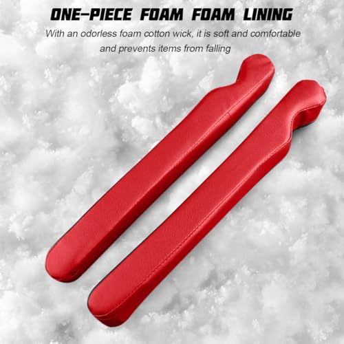 Mandark Car Seat Gap Filler, 2PCS Leather Vehicle Gap Stopper to Fill Between Seat and Console, Automotive Crevice Plug Blocker Accessories from Dropping, Universal for SUV, Sedan, Truck (Red) - color: Red