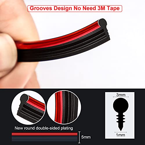 16.4ft Car Interior Moulding Trim Car Decorative Filler Insert Strips with Installation Tool, Flexible Electroplating Decoration Styling Door Dashboard Strip