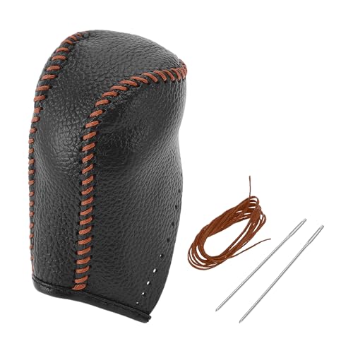 Anti-Slip Gear Shift Knob Cover Car Stick Shifting Handle Protector for Toyota Corolla Brown Faux Leather