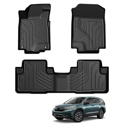 Floor Mats for 2012 2013 2014 2015 2016 Honda CRV CR-V LX, SE and EX (NOT for Touring or EX-L Models), TPE All Weather Durable Floor Liners for Honda CRV Accessories - size: 2012-2016 | For Honda CRV