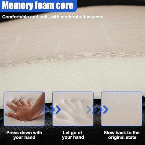 Car Seat Cushion Pad, Memory Foam Automotive Butt Cushion with Non-Slip Silicone Bottom, Breathable Driver Seat Protector for Vehicle, Home and Office Chairs (Orange) - color: Orange