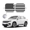2 PCS Car Windshield Sun Shade, Auto Sun Heat and UV Rays Blocker, 28"×31" Foldable Automotive Front Window Sunshade Protector, Universal Vehicle Interior Accessories (Black Flag-M) - color: Black Flag-M (28×31 inches)