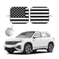 2 PCS Car Windshield Sun Shade, Auto Sun Heat and UV Rays Blocker, 28"×31" Foldable Automotive Front Window Sunshade Protector, Universal Vehicle Interior Accessories (Black Flag-M) - color: Black Flag-M (28×31 inches)