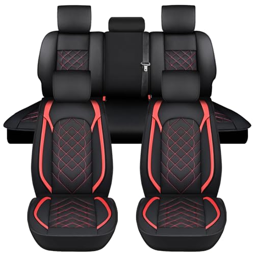 Nilight Car Seat Covers Custom Fit 2009-2024 F150 Super Crew and 2017-2024 F250 F350 F450 Crew Cab Waterproof Faux Leather Cushion for Pickup Truck (Full Set, 2 Front and 3 Rear Seats) - color: Full Sets 5 Seat, style: Ford 2009-2024