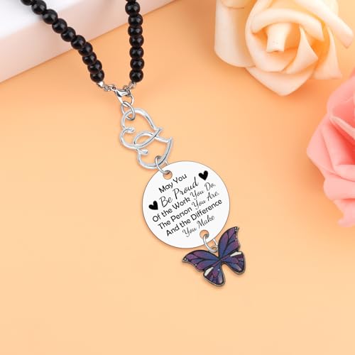 Thank You Car Hanging Accessories Appreciation Gifts for Coworkers Employee Teacher Women Men Leaving Gift Rear View Mirror Hanging for Her Retirement Goodbye Farewell Gift Rear View Mirror Car Charm