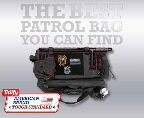 Patrol Bag Used By Law Enforcement Police Gear and Military Grade - Water Resistant Police Officer Duty Bag - Heavy Duty Car Front Seat Organizer with Multiple Storage Space