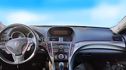 16Ft Soft Pink Car Motor Bike Self-Adhesive Exterior and Interior Molding Trim Universal Dashboard Bumper Window Door Body Side Decorative Strip Scratch-Proof (Width: 1/4 inch (6mm)) - style: Width: 1/4 inch (6mm)