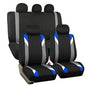 FH Group Premium Modernistic Flat Cloth Car Seat Covers – Universal Fit, Washable Seat Covers for SUV Sedan Van, Blue, Full Set - color: Blue, size: Full Set