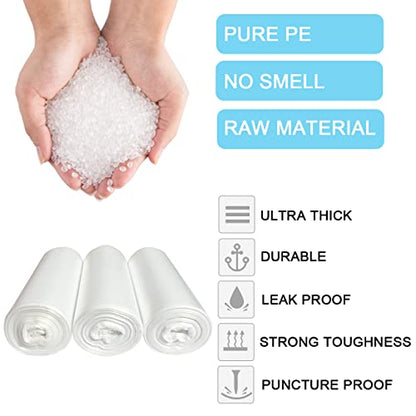 10 Gallon Trash Bags - 18 Micron Ultra Thick Strong Clear Medium Size Garbage Bin Liners for Office Kitchen, Fit 8-10 Gallon, 90 Count - size: 1 Count (Pack of 90)