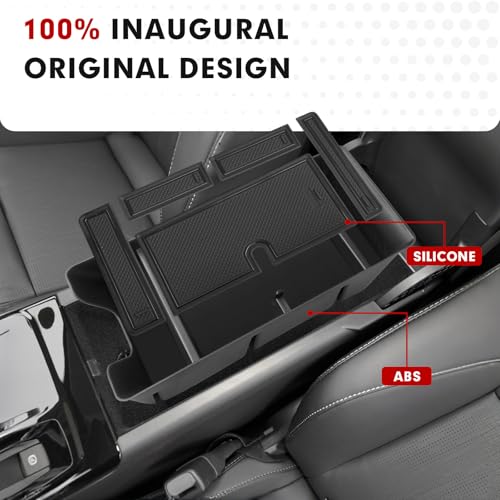 Autorder Center Console Organizer for 2025-2026 Toyota Camry Accessories Armrest Storage Box Secondary Insert Tray with Anti-Slip Mat