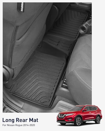 for Nissan Rogue Floor Mats 2014-2020, Full Set All Weather Floor Cargo Liners Trunk Backrest Back Seat, Car Carpet Rubber Interior Accessores 2019 2018 2017 2016 2015 Not Sport