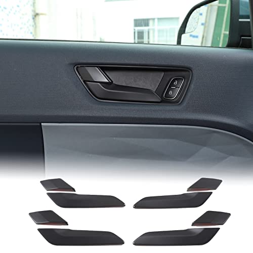 Aunginsy 8Pcs Car Inner Door Handle Switch Panel Trim Cover Compatible with Ford Maverick 2022-2025 Pickup Front Rear Door Handle Bowl Frame Panel Protector Decorative Sticker ABS Interior Accessories - color: Matte Black