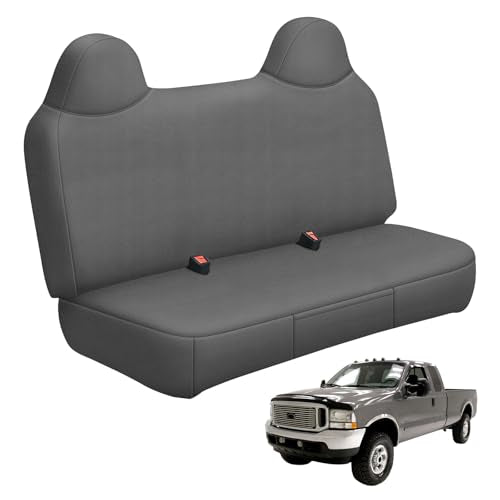Front Bench Seat Cover Compatible with 1999-2007 Ford F250/F350/F450/F550 Work Truck with Front Solid Bench Seat,Premium Neoprene with Composite Soft Foam Lining Breathable Seat Cover Cushion