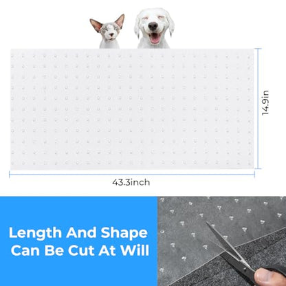 Carpet Protector for Pets Cat Scratch Carpet Protector Easy to Cut Plastic mat for Carpet Anti Scratch Under Door Mat Carpet Scratch Stopper from Cat Dog Scratching 3.6FT (Clear, 2pcs) - size: 2pcs
