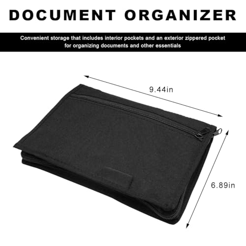 Car Registration Insurance Holder, Multipurpose Glove Box Organizer Car Manual Holder Zippered Case, Vehicle Document Organizer for Essential Gadgets, Driver License, Cards